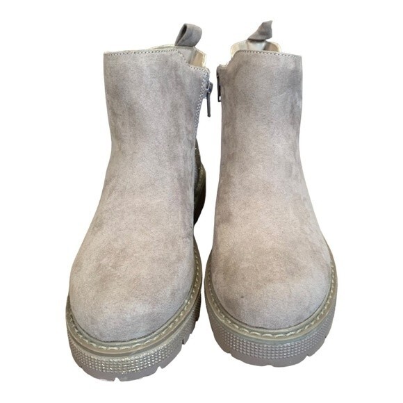 NWOT STEVE MADDEN | Girls Jhowl Boot Shimmer Tan Purple Tan Winter Boot 3 - Picture 3 of 10